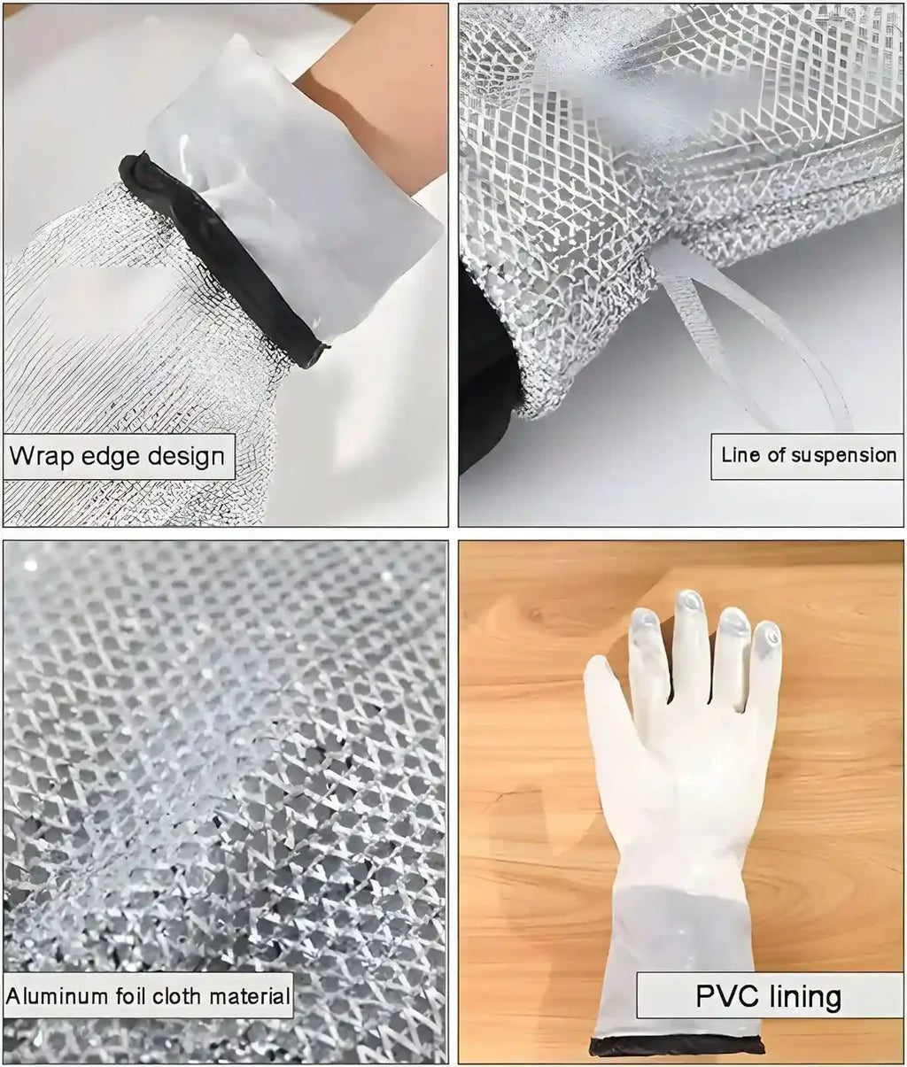 (Pair) Wire Dishwashing Gloves | Dishwashing Rags For Wet And Dry Non-scratch Wire Dish Cloths For Washing Dishes, Kitchen