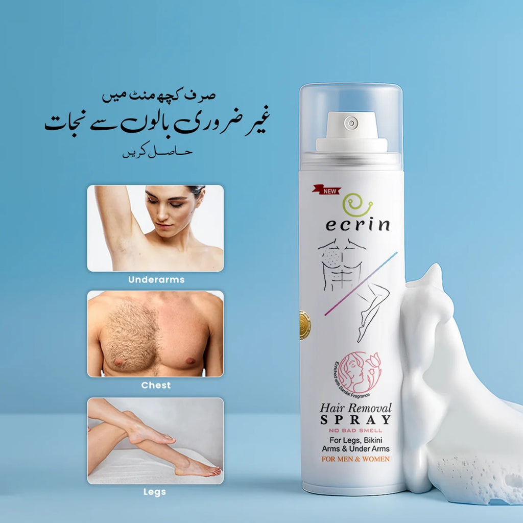 New Ecrin Hair Removal Foaming Spray - Advance Formula with Refreshing Fragrance